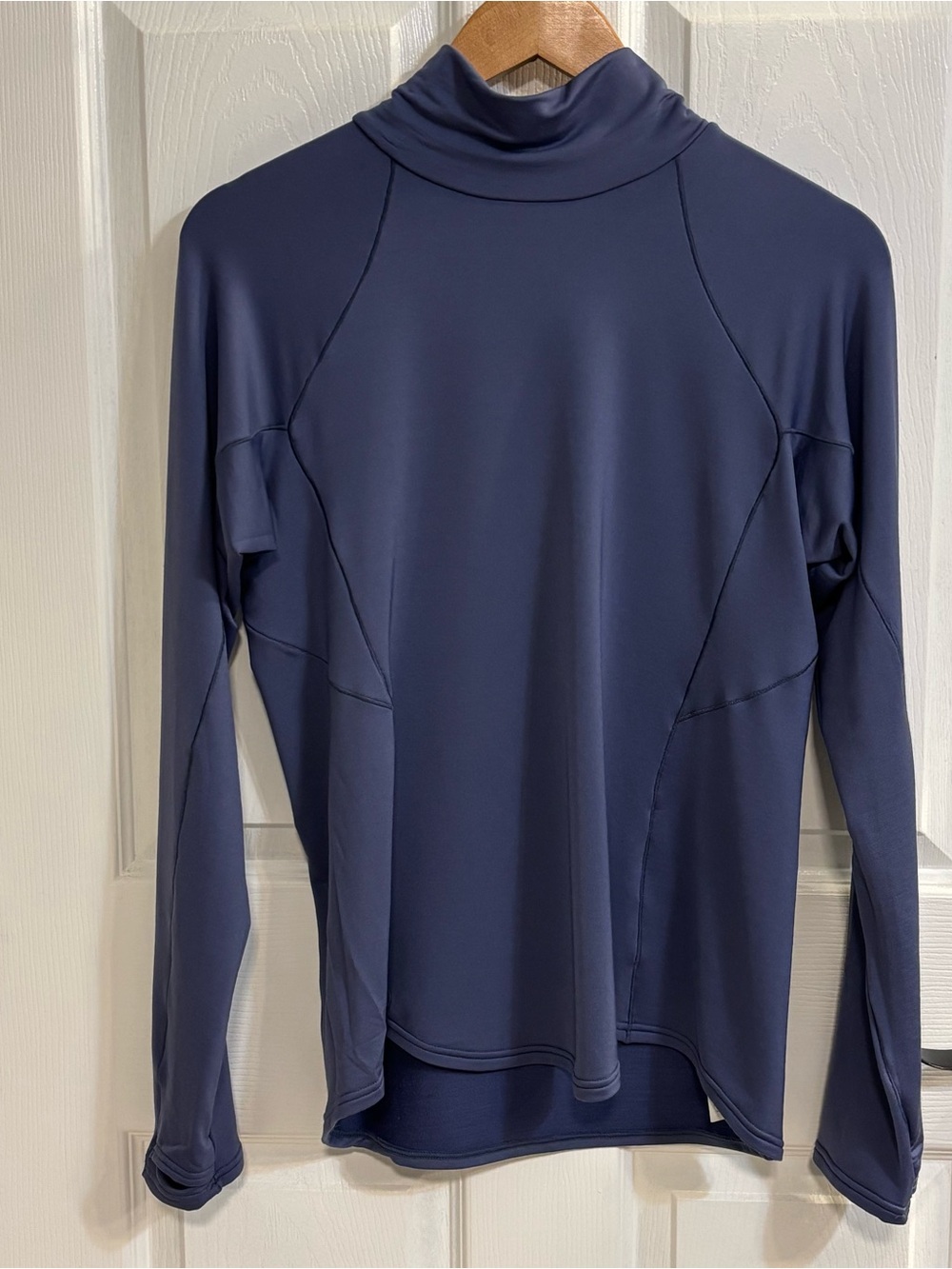 Janji Revo Rover Pullover Women M Blue Merino Wool Running Long Sleeve Top